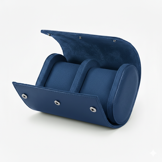 Premium Blue Leather Case · 2 Slots - Pablo Raez