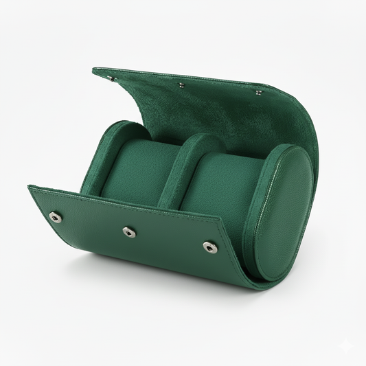 Premium Green Leather Case · 2 Slots - Pablo Raez