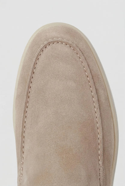 Beige Suède Yacht Mule